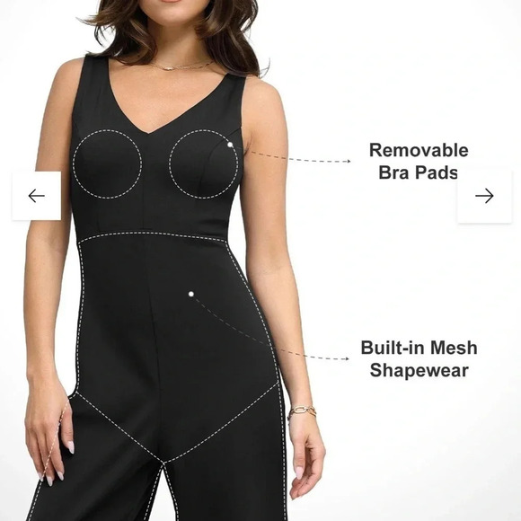 NWT POPILUSH Shapewear Jumpsuits Wide-Leg - XL - Picture 2 of 8